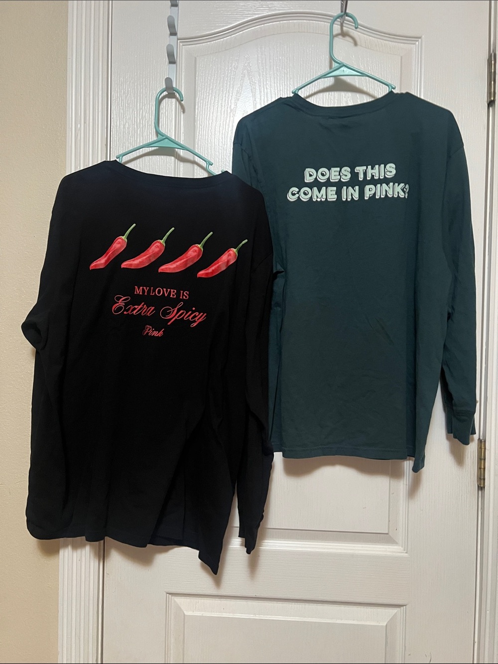 PINK vs Long Sleeve Tee Bundle - Black & Dark Green